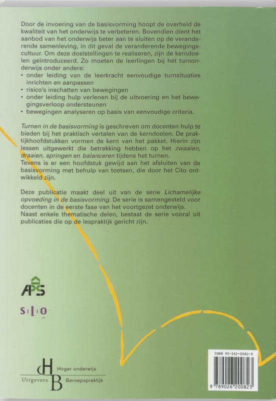 Achterkant van Turnen in de basisvorming