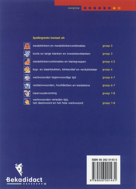 Achterkant van Spelling