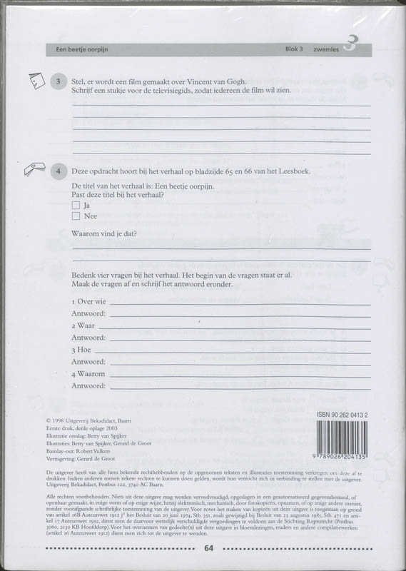 Achterkant van Werkboek 5 ex