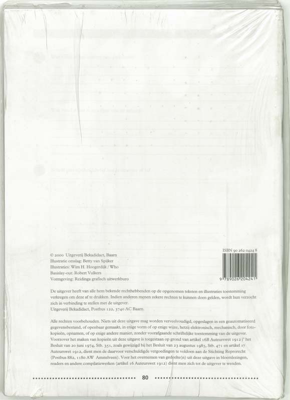 Achterkant van Werkboek