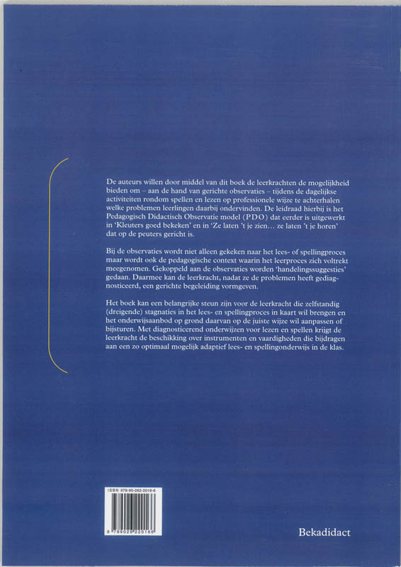 Achterkant van Eigenwijzer lezen en spellen