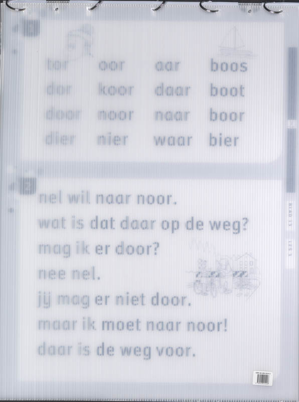 Achterkant van Bordleesboek