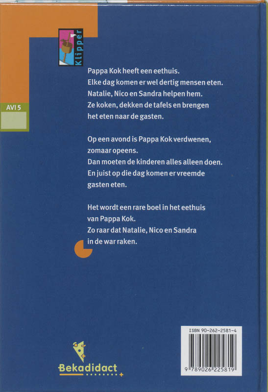 Achterkant van De grap van Pappa Kok
