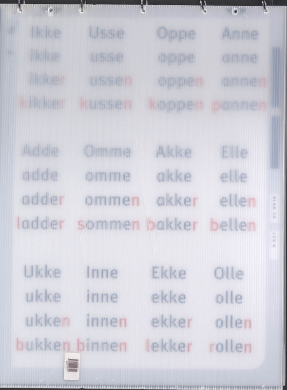 Achterkant van Bordleesboek