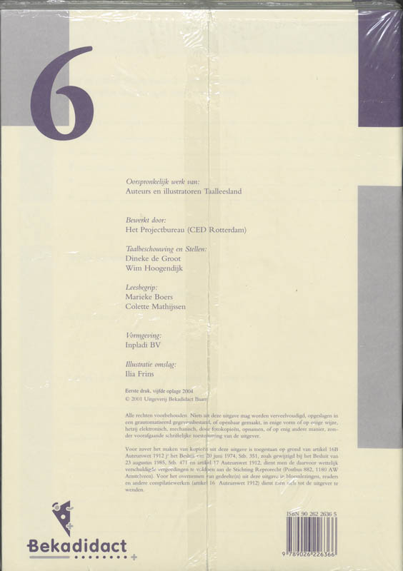Achterkant van Taaltoetsboek