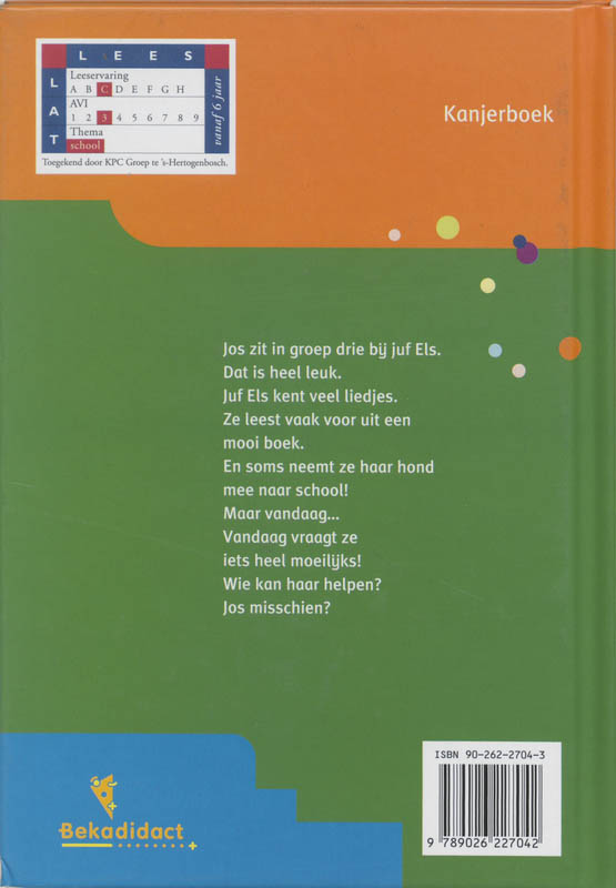 Achterkant van Bij juf Els