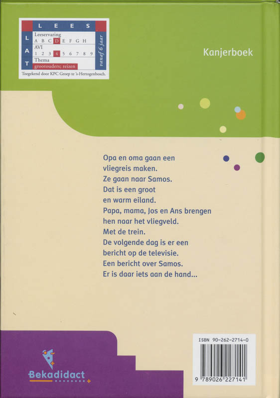 Achterkant van Opa en oma gaan op reis
