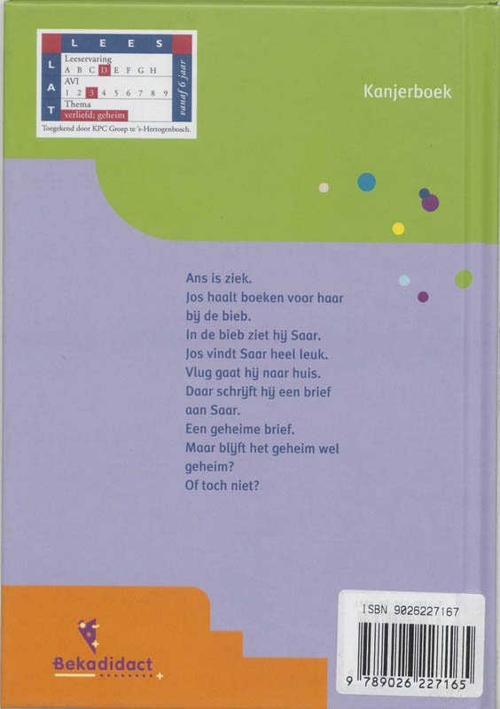 Achterkant van Het geheim van Jos