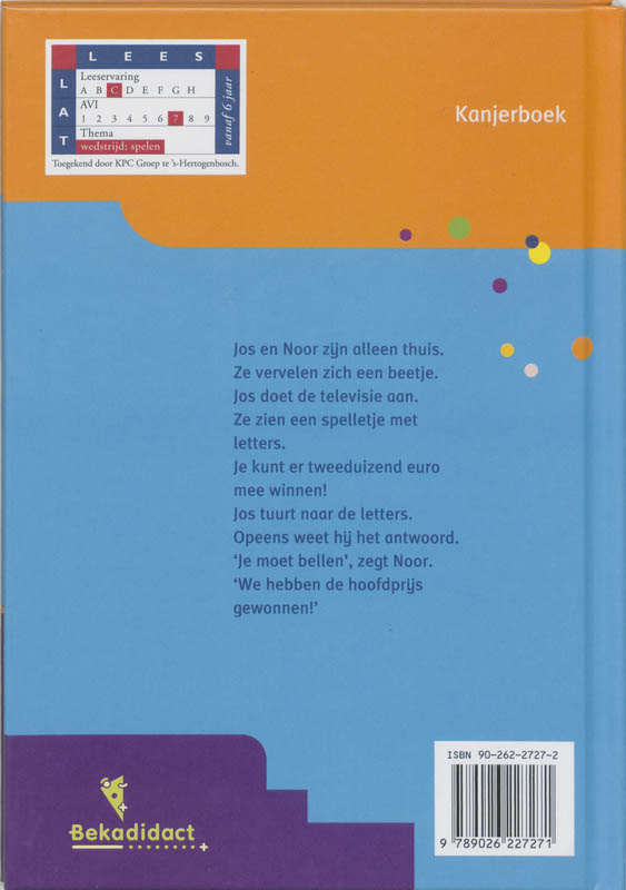 Achterkant van De hoofdprijs