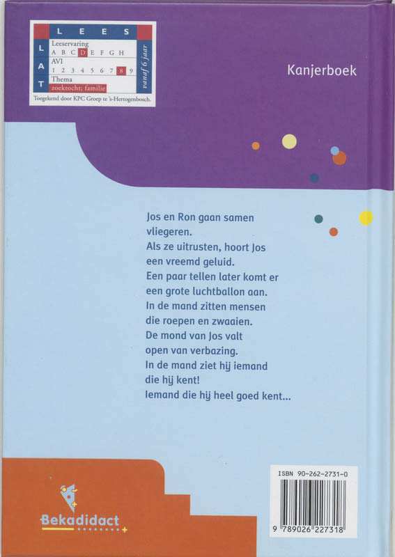 Achterkant van Oom Ron in een ballon