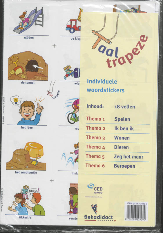 Achterkant van Woordstickers