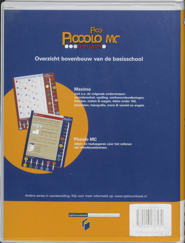 Achterkant van MC Begrijpend lezen 8a