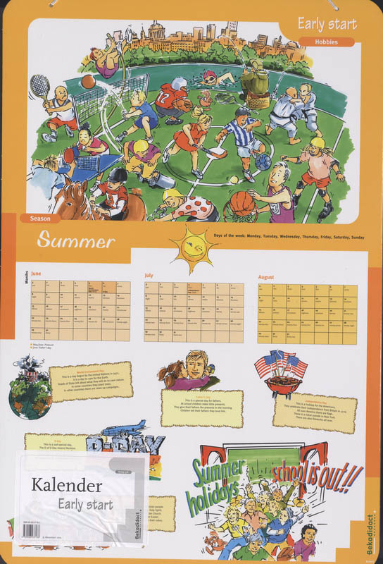 Achterkant van Kalender