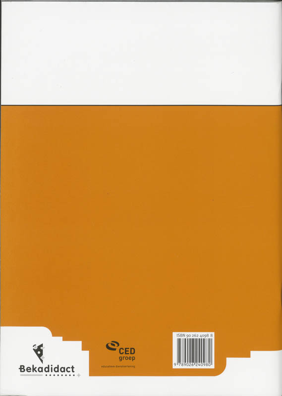 Achterkant van Werkboek A