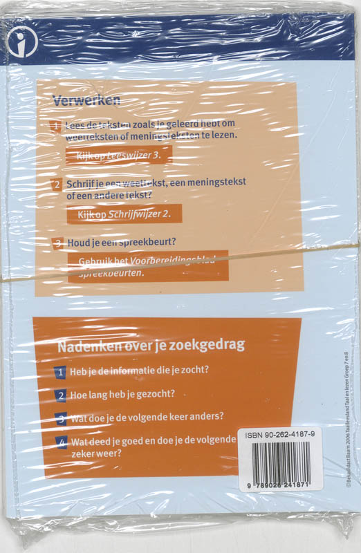 Achterkant van Groep 7/8 Internetwijzer 25 ex