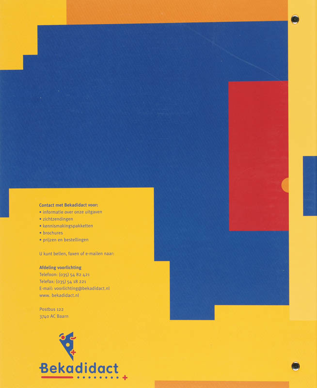 Achterkant van 2007/2008 Methoden Bekadidact