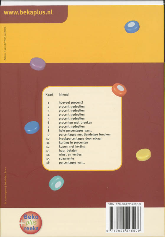 Achterkant van Procenten Groep 7-8