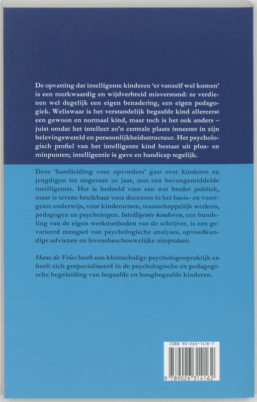 Achterkant van Intelligente kinderen