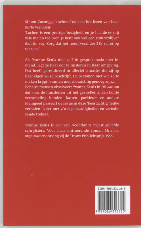 Achterkant van Die kat van dat mens