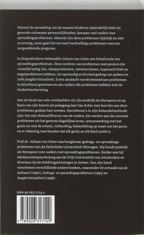 Achterkant van Zorgenkinderen
