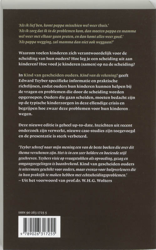 Achterkant van Kind van gescheiden ouders