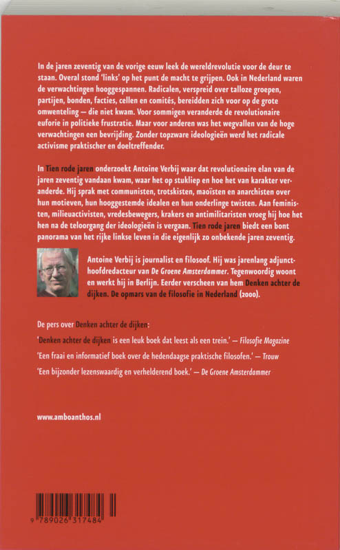 Achterkant van Tien rode jaren