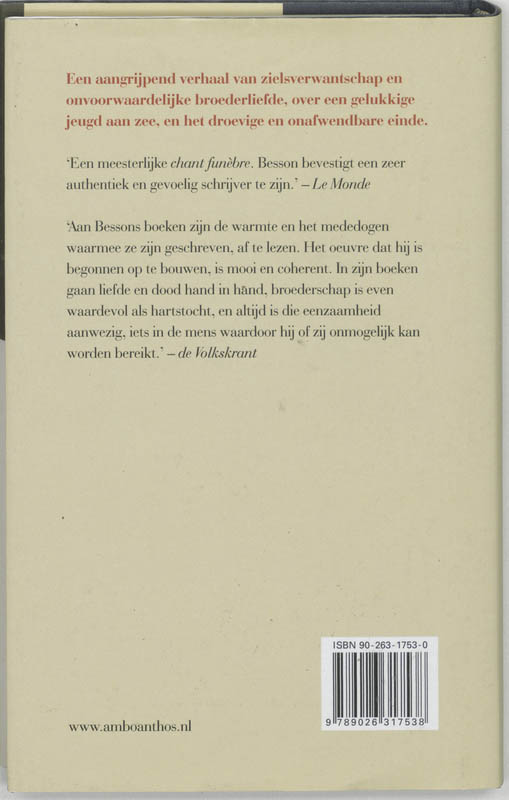 Achterkant van Zijn broer