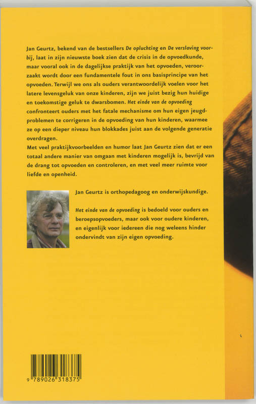 Achterkant van Het einde van de opvoeding