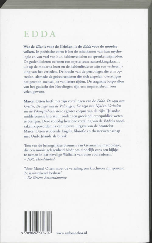 Achterkant van Edda