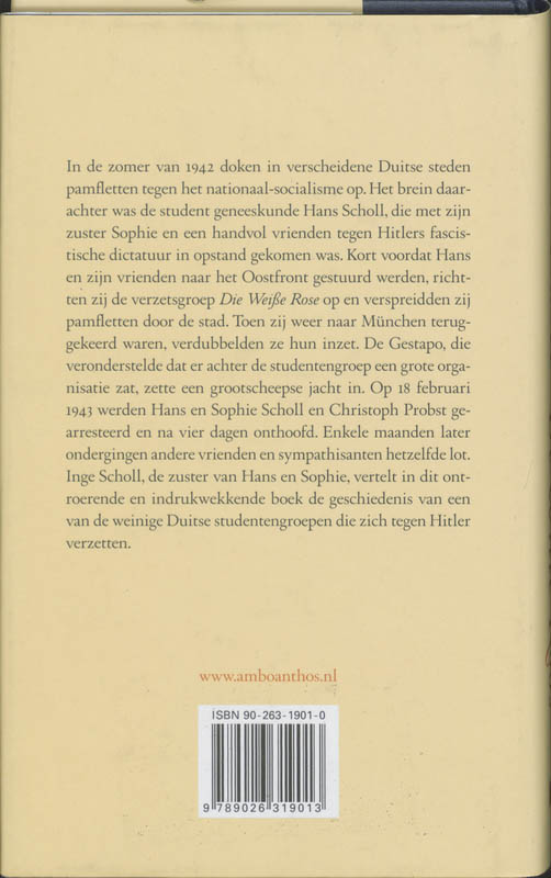 Achterkant van De Witte Roos