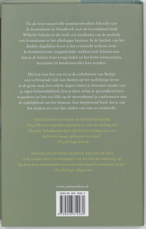 Achterkant van De kunst van het evenwicht