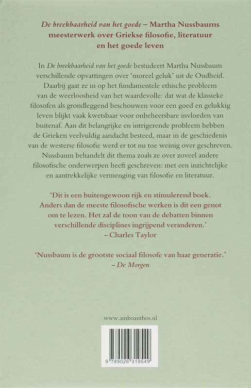 Achterkant van De breekbaarheid van het goede