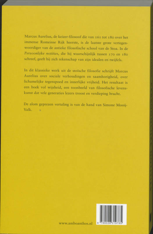 Achterkant van Persoonlijke notities