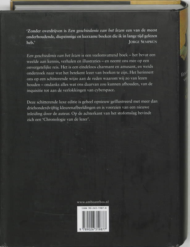 Achterkant van Een geschiedenis van het lezen
