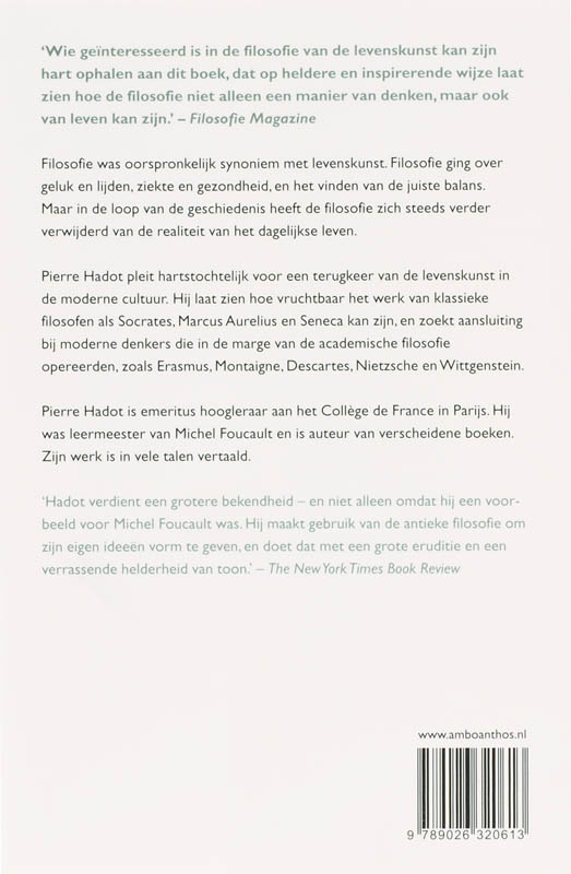 Achterkant van Filosofie als een manier van leven