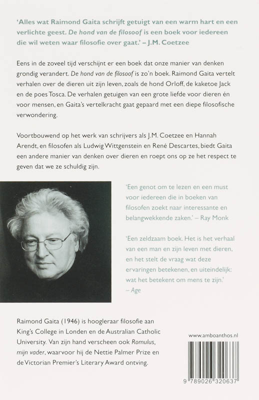 Achterkant van De hond van de filosoof