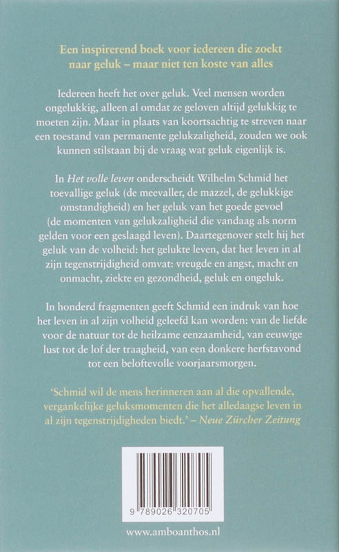 Achterkant van Het volle leven