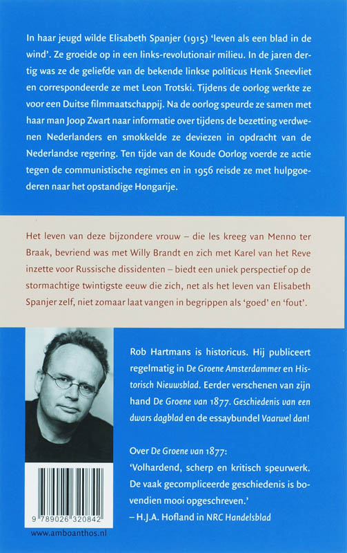 Achterkant van Alleen in de wind