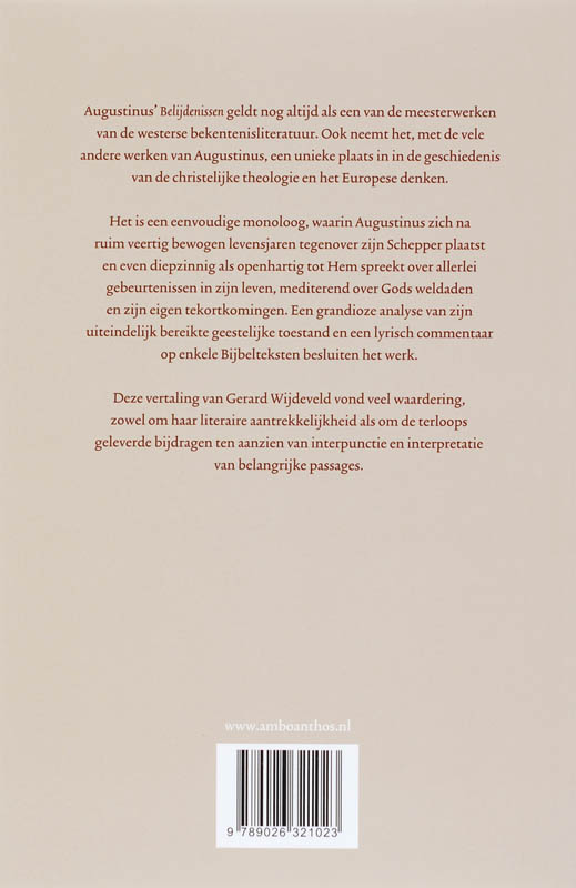 Achterkant van Belijdenissen