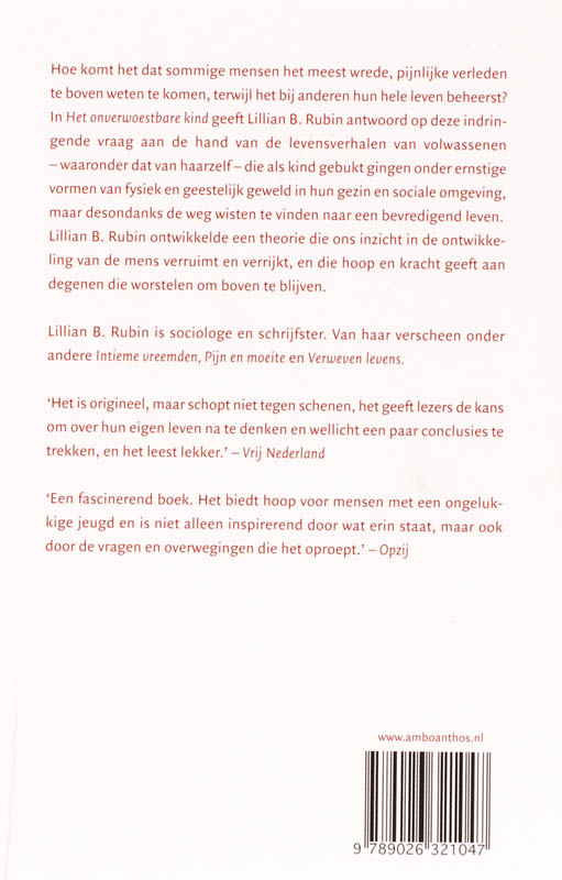 Achterkant van Het onverwoestbare kind
