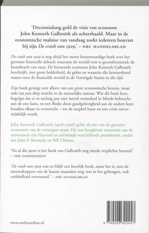 Achterkant van De crash van 1929