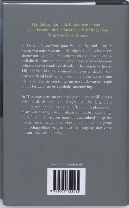 Achterkant van Groene levenskunst