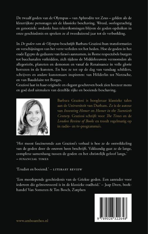 Achterkant van De goden van de Olympus