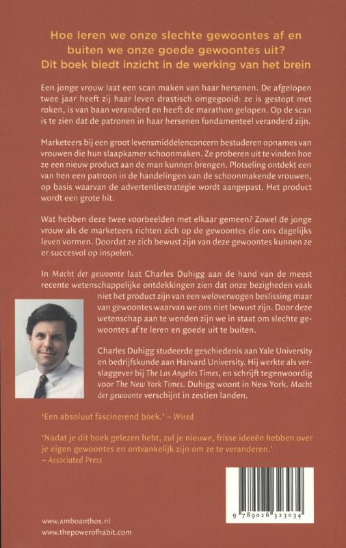 Achterkant van Macht der gewoonte