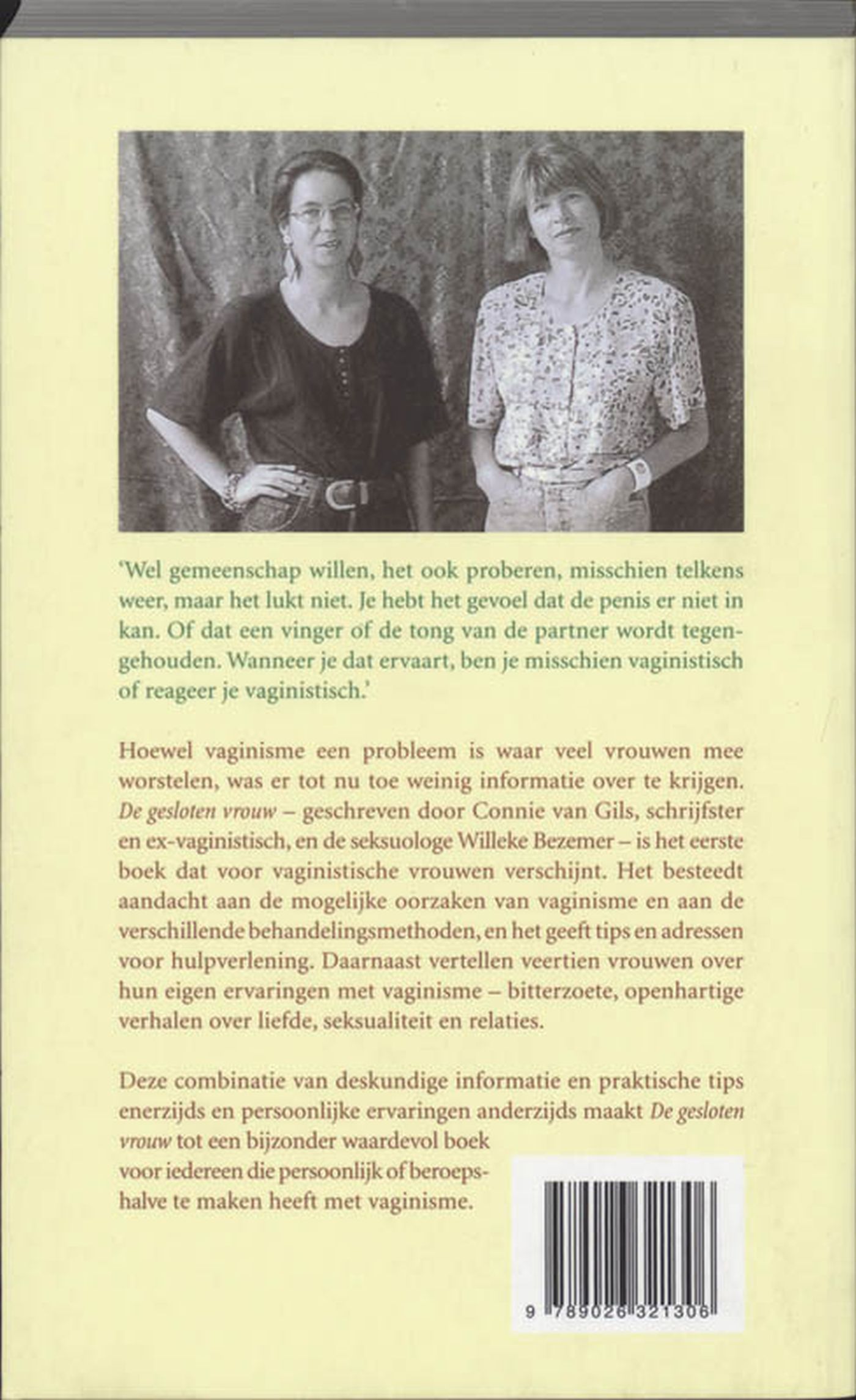 Achterkant van De gesloten vrouw