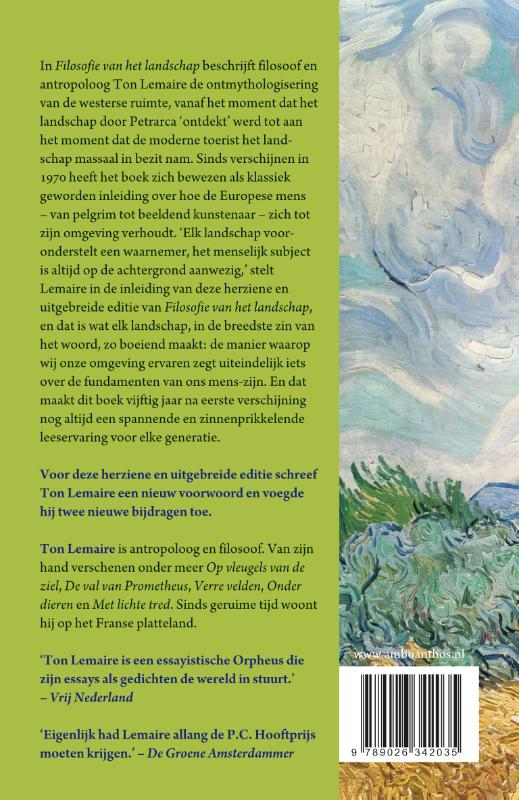 Achterkant van Filosofie van het landschap