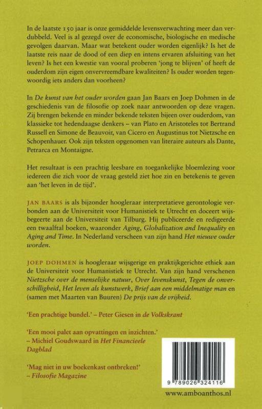Achterkant van De kunst van het ouder worden