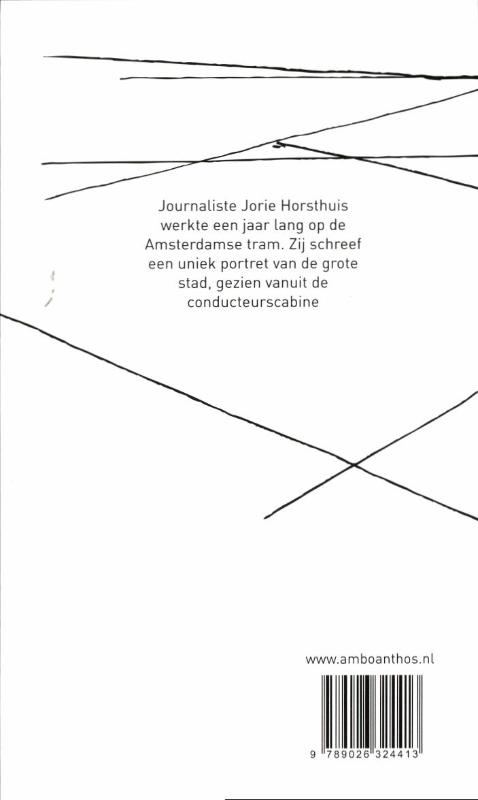 Achterkant van Op de tram