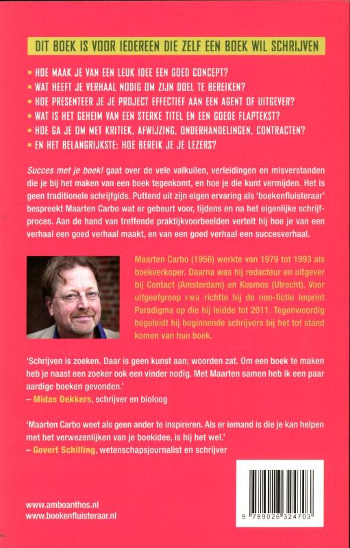 Achterkant van Succes met je boek!