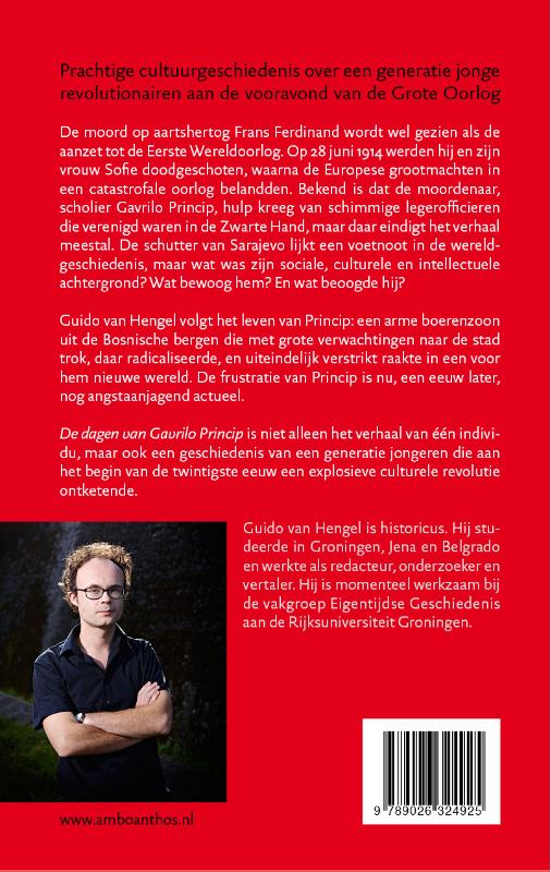 Achterkant van De dagen van Gavrilo Princip